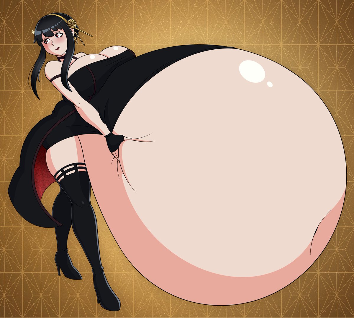 Yor Gorger

Commission of Yor Forger from SpyXFamily for anonymous.
Pose is based directly on a piece by the artist MOLOTCO at request of the commissioner.