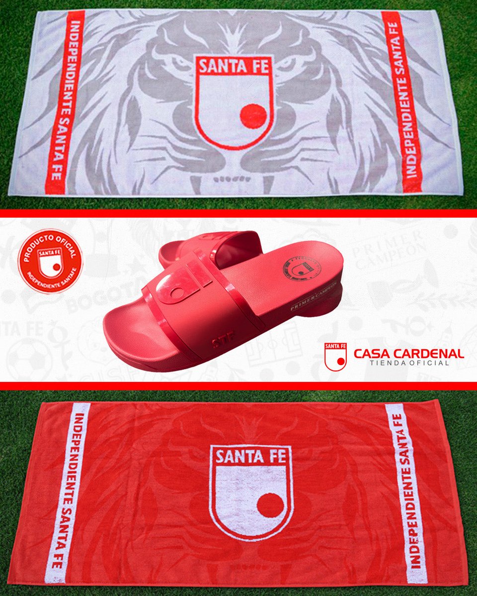 ¡A donde vayas, que brille tu corazón Cardenal! ❤️

La nueva colección de toallas y chanclas de Independiente Santa Fe para acompañarte en la playa 🏖️ en casa o después del entrenamiento 💪🇮🇩

📱Compra online 👉 wwwcasacardenal.com