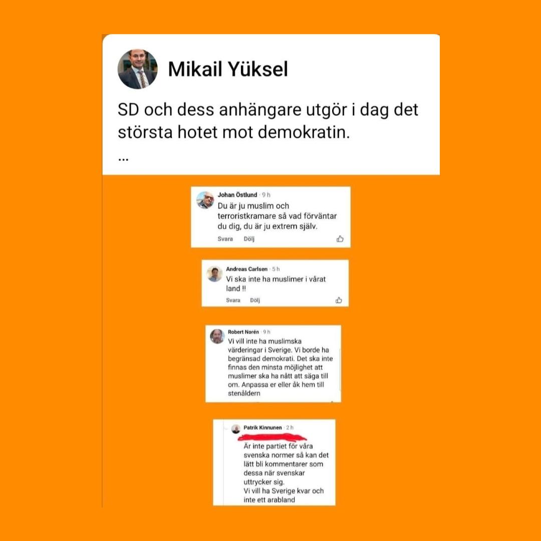 SD och dess anhängare utgör i dag det största hotet mot demokratin. Är detta inte bristande vandel?

Efter mitt senaste inlägg om hot och hat mot politiker har jag återigen mottagit ett stort antal hatiska kommentarer. Dessa personer visar tydligt på den växande intolerans som i