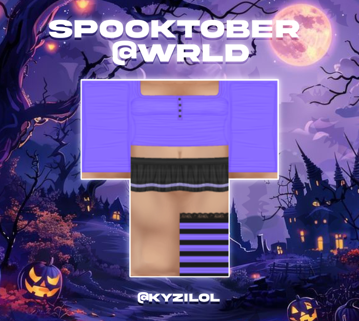kyzirblx's tweet image. 🎃 Spooktober @ WRLD 🎃
clothing linked down below :D
join the group! roblox.com/communities/33…
#Roblox #RobloxDev #RobloxDesigner #RobloxClothing
#Halloween2025