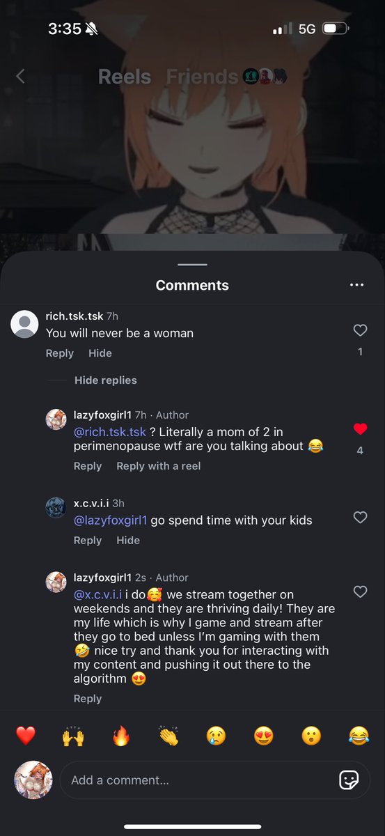 “Go be a mom.” I am. “You’ll never be a woman.” Already am. 💅 Thanks for the engagement tho 😘
 Vtubers—what’s the wildest thing people have assumed about you? 👀👇

#Vtuber #VtuberCommunity #WomenInGaming #MomStreamer #ContentCreator #VtuberLife