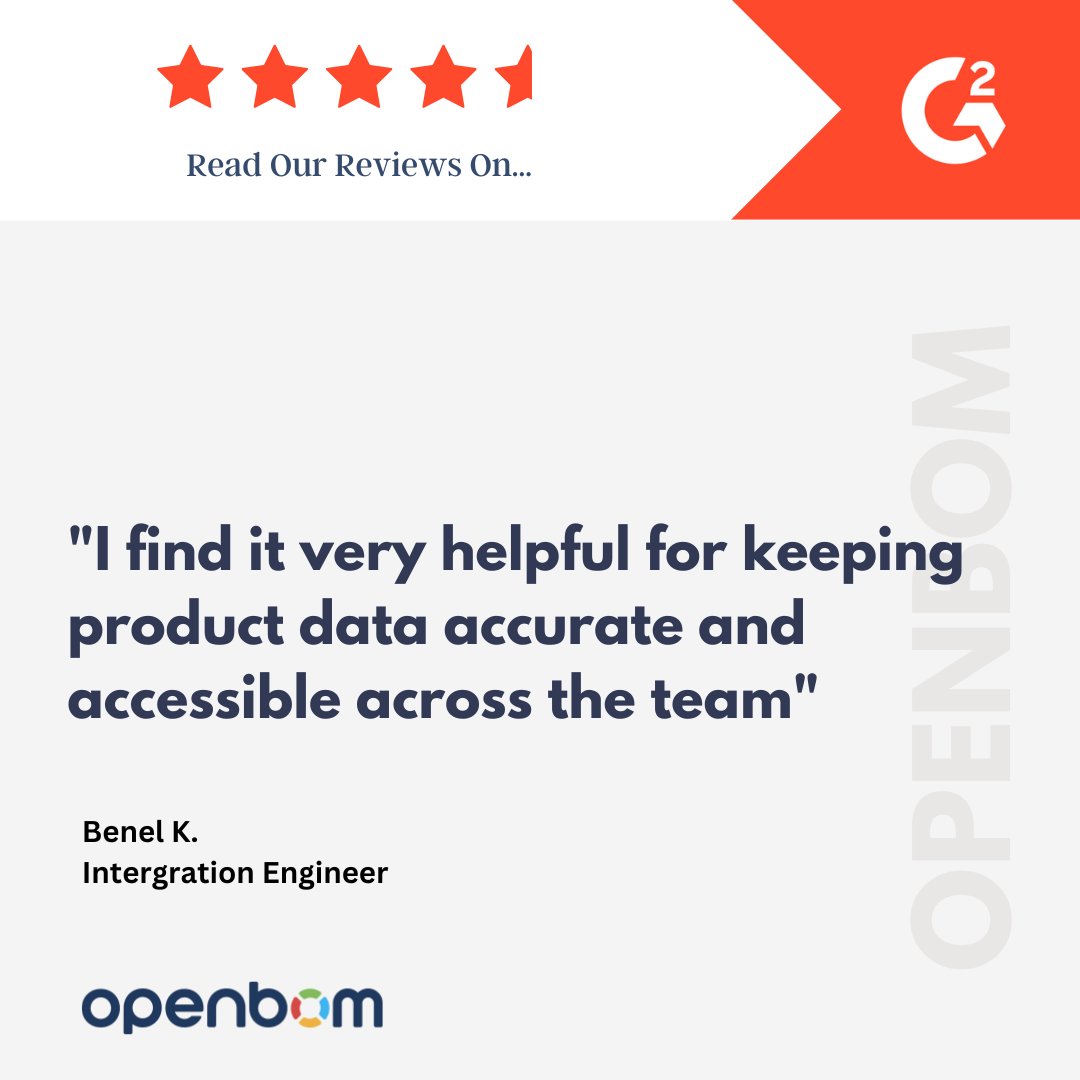 openbom's tweet image. 🤝 Share BOMs in real time. OpenBOM connects teams with cloud collaboration, CAD integration, and error-free product data. 🔍📊

#RealTimeCollaboration #CloudPLM #CADIntegration #DataAccuracy #OpenBOM
 bit.ly/4mHtJLw