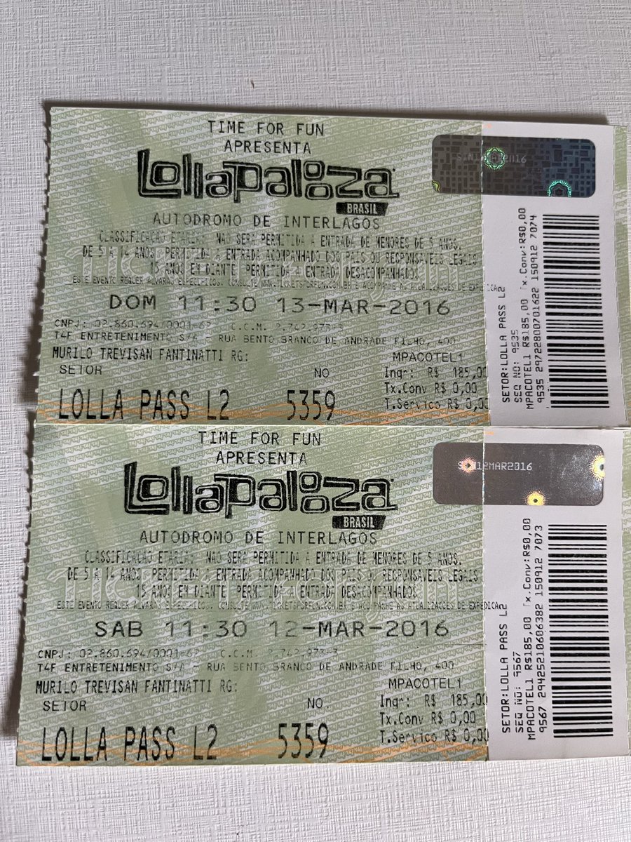 nextlevelmurilo's tweet photo. 185,00 cada dia do lolla 16 já fomos um país https://t.co/XwLSr06e4g
