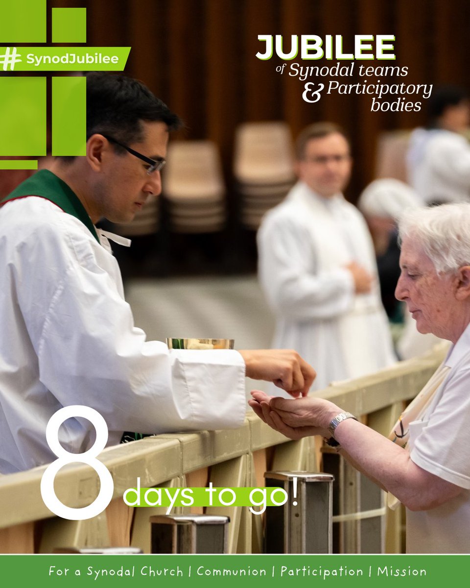 Synod_va's tweet photo. #synodjubilee Only 8 days to go ⏳ A Time to Receive. 🌿
Let’s look forward with hopefilled hearts to receive and #journey ahead #together!
#SynodOnSynodality #SynodalChurch #synodaljourney #synodalityinaction https://t.co/SRMawzzwiu