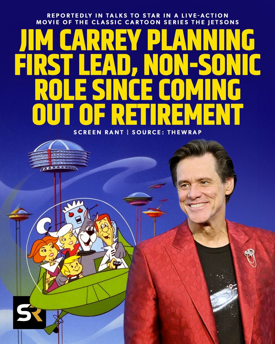 screenrant's tweet image. Are you excited about the idea of #JimCarrey leading a #TheJetsons movie? 🤔

In case you missed the news, read more: screenrant.com/the-jetsons-ji…