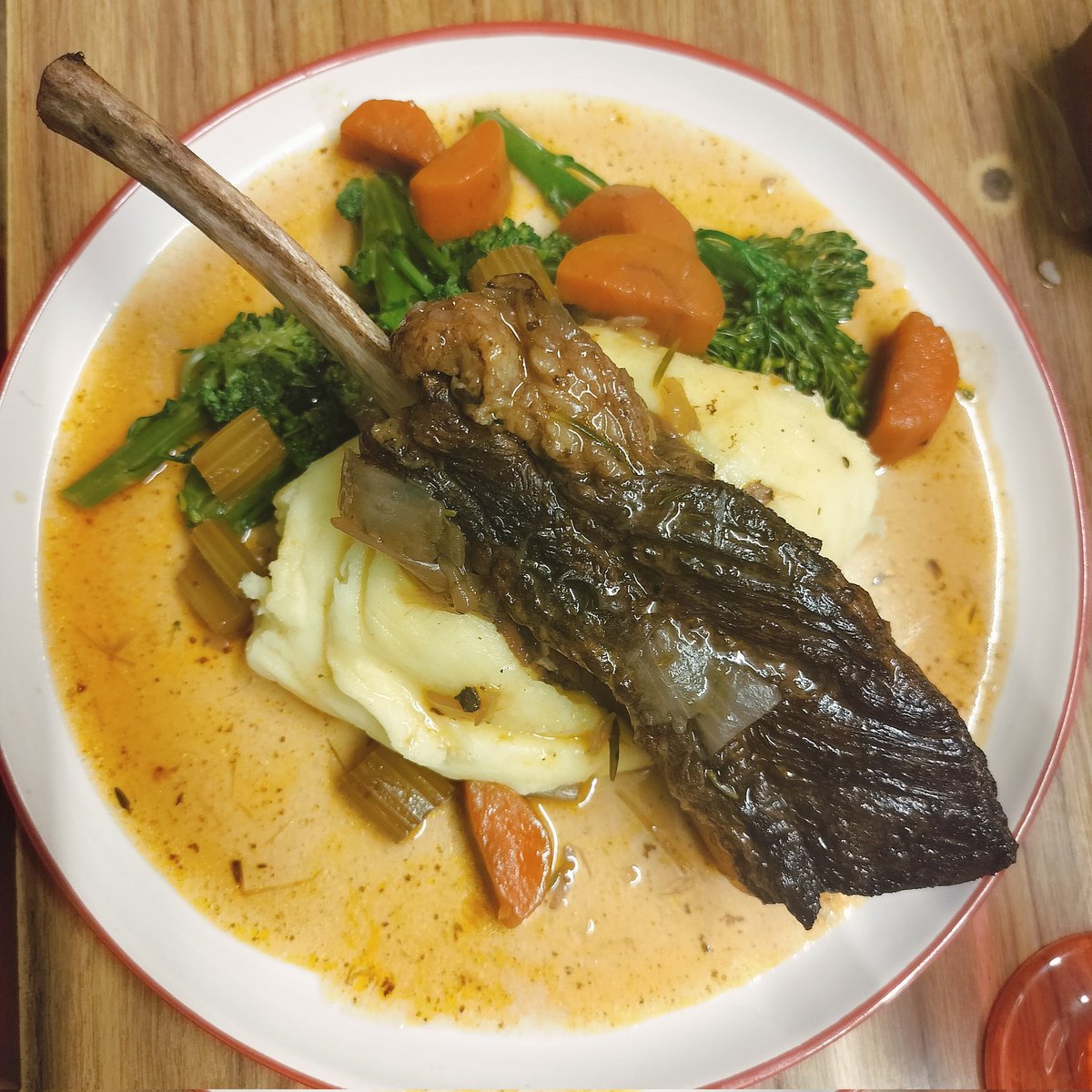 just look at that beef short rib! Not short at all! Full of flavour. Served with parmesan truffle mash and tenderstem broccoli. Butcher was Rib n Oyster Kilgetty.
