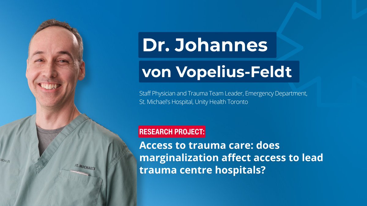 CAEP_Docs's tweet image. On #WorldTraumaDay (Oct. 17), we’d like to highlight research that’s driving meaningful change in how #TraumaCare is delivered across Canada.
Meet one of our past CAEP grant winners, Dr. Johannes von Vopelius-Feldt, Emergency Physician and Trauma Team Leader at St. Michael’s…