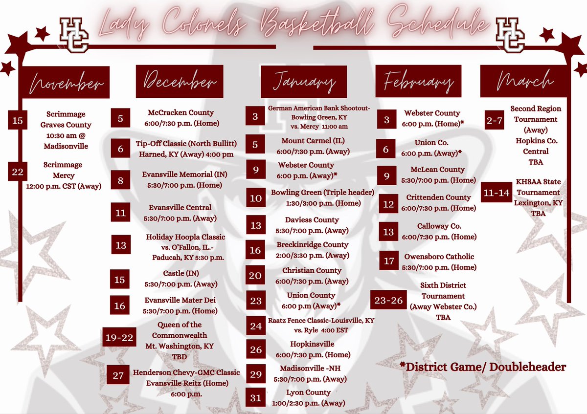 HCHS Lady Colonel Basketball tweet media