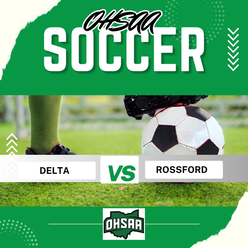 Tonights OHSAA Boys Soccer match will be here at Delta at 5pm:

As a reminder tonights soccer match is an OHSAA event, therefore, no Delta or NWOAL League passes  will be accepted. You can purchase your ticket online at ohsaa.org/tickets or cash at the gate

Thank you