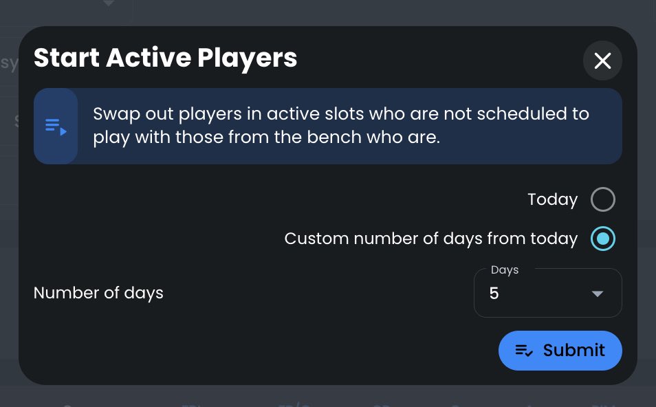 Fantrax's tweet photo. Yahoo just changed their start active players setting to only apply to current day, with the future dates now requiring payment 

We offer this for free, and we offer this for any period you want

Another reason to move your leagues over to us https://t.co/glyufLUQ6L