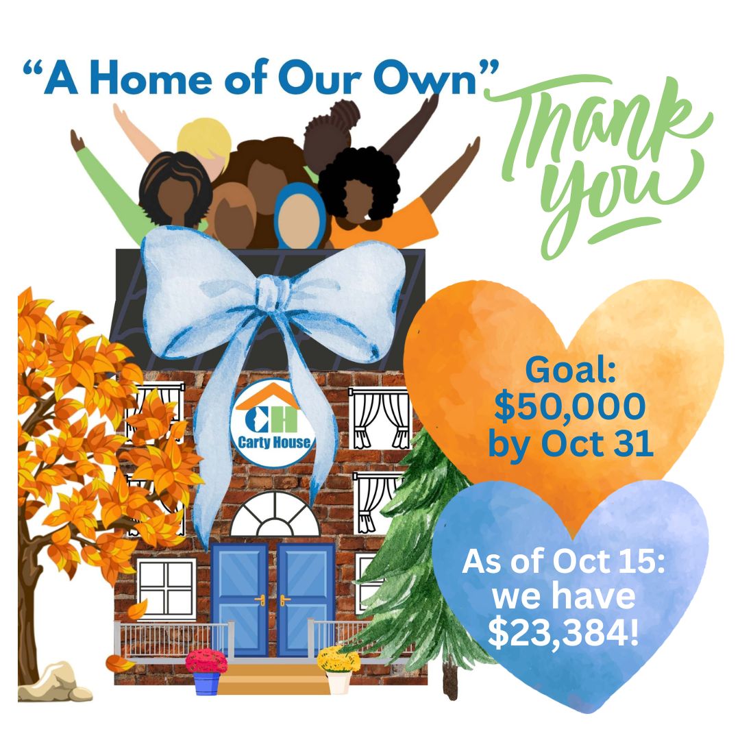 We have HUGE news!
We are now homeowners!
But we need your help!
Thank you for being a part of Team Carty House!
Read more about our exciting news!
cartyhouse.org/a-home-of-our-…