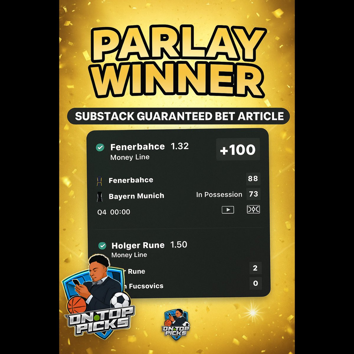 Trey3llis's tweet image. When I say ‘Guarenteed’ 
& I write a whole article on it..
I mean business.. 🤑
#SubStack | #SportsBettingX