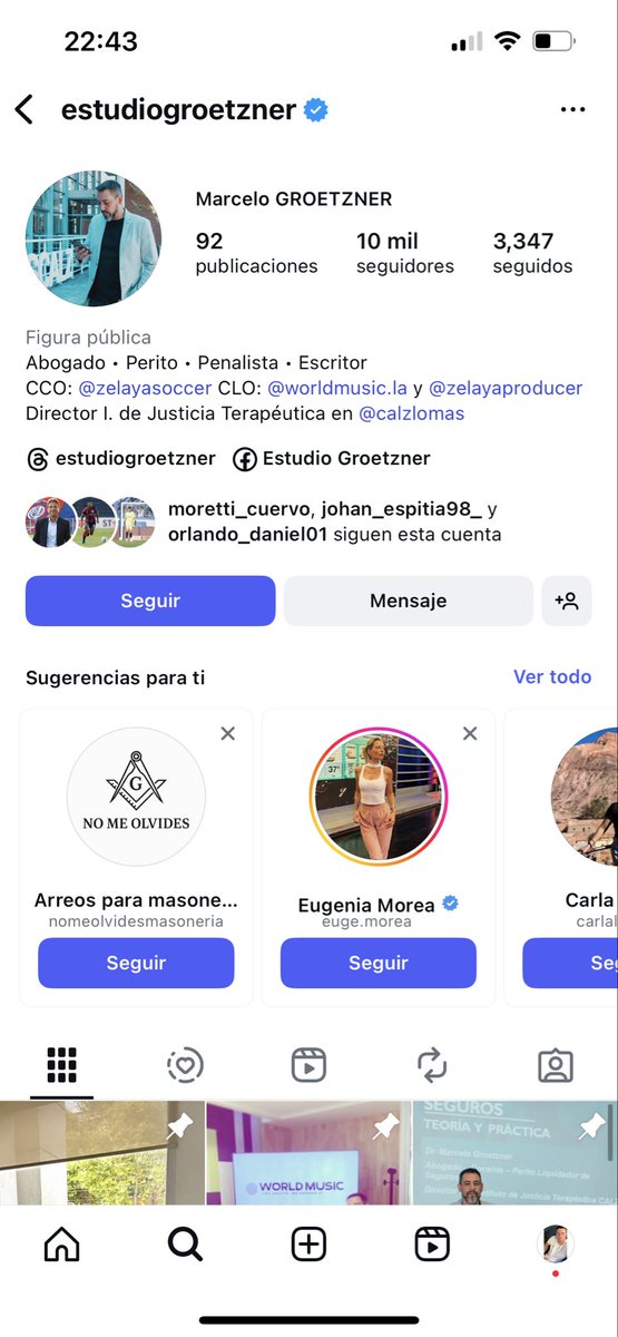El otro día post escrache a Moretti en la sede de Av La Plata <a href="/frenesiazulg/">Frenesí Azulgrana</a> subió este tweet que me permitió investigar un poco más. Marcelo Groeztner. En Instagram sube estas cosas hoy en día. Abogado que trabaja en conjunto con Zelaya. Mano derecha de moretti. #SanLorenzo