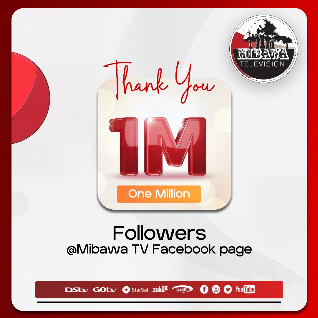 Mibawa TV proudly celebrates a major milestone — 1 million Facebook followers!
We extend our sincere gratitude to all our viewers and partners for your continued support and trust in our content. Here’s to many more milestones ahead! 🌟