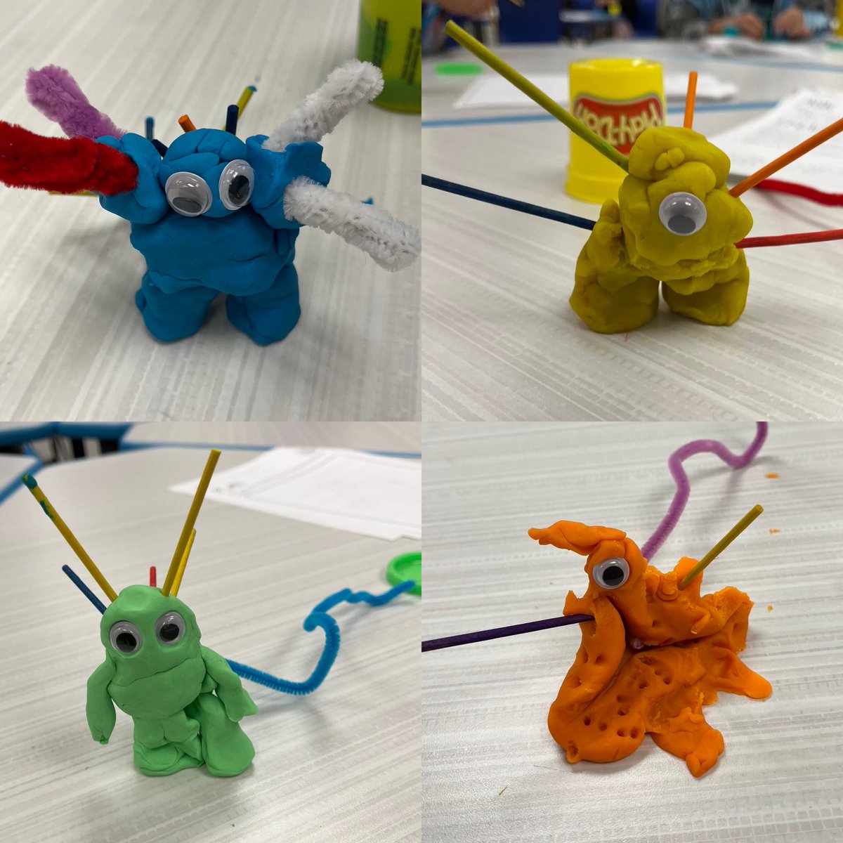 SteamMrs's tweet image. Mrs. Stucker’s class made monsters to replace Gabe. @LopatES