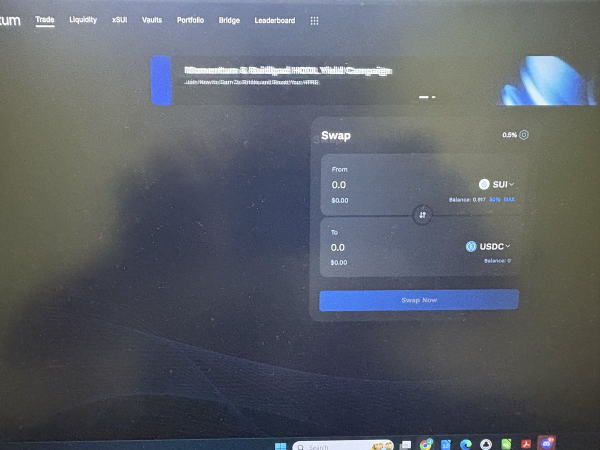 You can also stake $SUI or swap there on Momentum $MMT