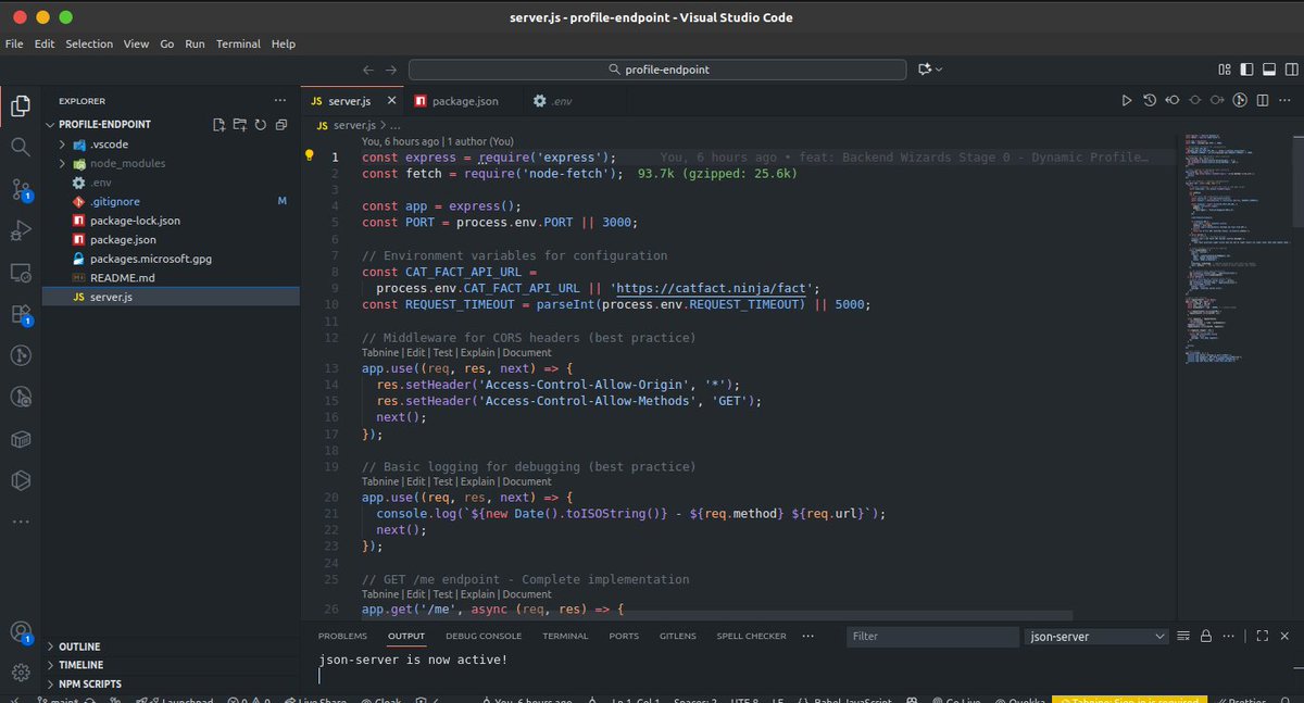 Psalmc0des's tweet image. 🚀 Completed HNG Backend Wizards Stage 0!
Built a live Profile API with fun Cat Facts 🐱
✅ Node.js + Express
✅ Dynamic timestamps &amp;amp; error handling
✅ Deployed on Railway

Live:…dpoint-production-51ed.up.railway.app/me
Code: github.com/SamuelOnyedika…

#Backend #NodeJS #APIDevelopment #HNG #HNG13