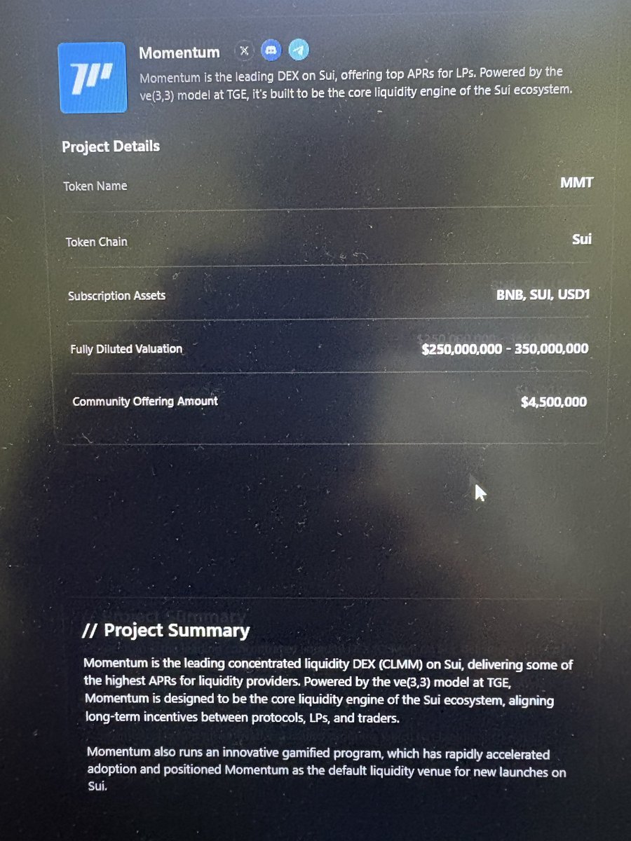 So having said all that, what is Momentum $MMT. Simply, it is the leading DEX on SUI and deliver high APRs for liquidity providers.