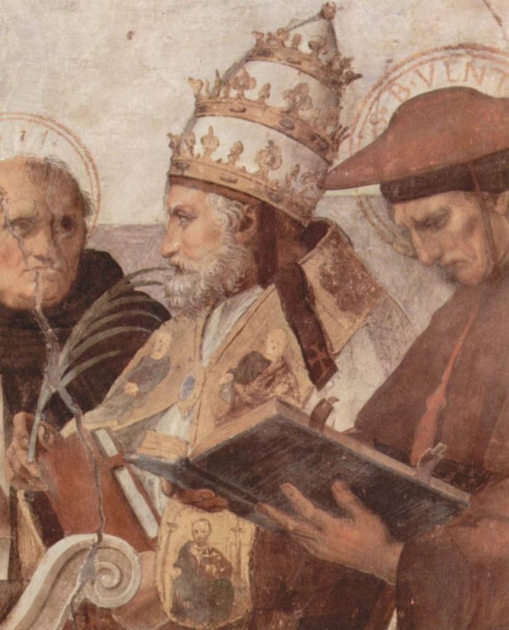 Pope Innocent III, one year after the fourth crusade sacked Constantinople, saw it not as tragedy, but divine and just punishment by God upon the schismatics:

“But after the Greeks broke the chain of peace and departed from unity, they also grew weak, refusing to confess the