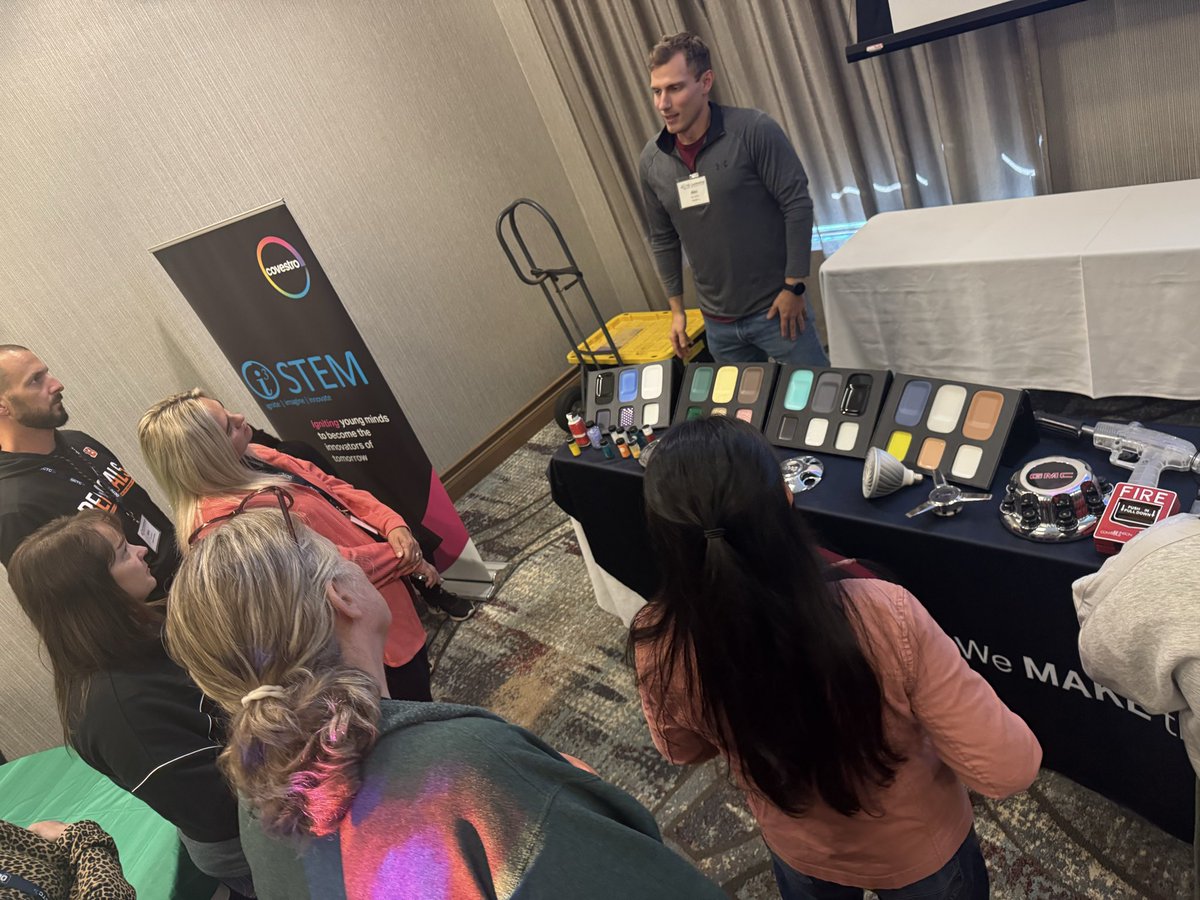 Plastics in Industry "From polymerization to recycling! ♻️ <a href="/CovestroUS/">CovestroUS</a> is taking #TIEConference participants through the complete plastics manufacturing process. Teachers are experiencing extrusion, molding, and quality analysis firsthand—plus learning about career opportunities