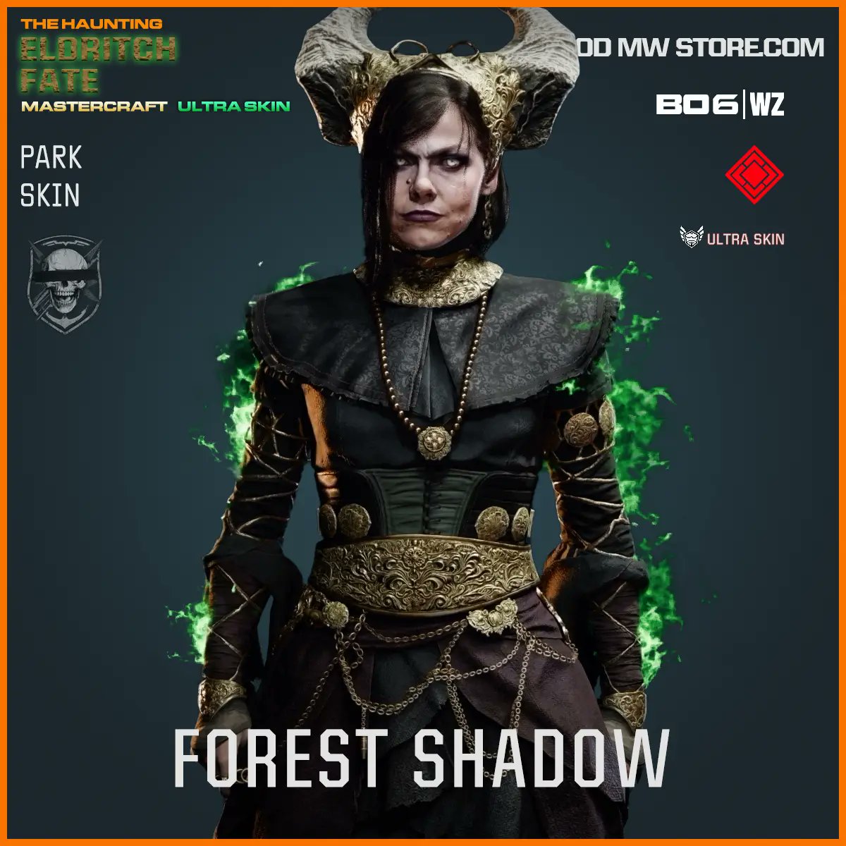 codmwstore's tweet image. 🧙‍♀️ Park brings twisted magic and a witchy vibe perfect for The Haunting. What do you think of this new bundle?

🧛‍♀️ Forest Shadow – Park Ultra Skin
🌿 FFAR1, Essex &amp;amp; X52 – Blueprints
🧪 Stirring the Pot – Emote

👇 Full Bundle Details:
🌐 codmwstore.com

#BO6 #BO7