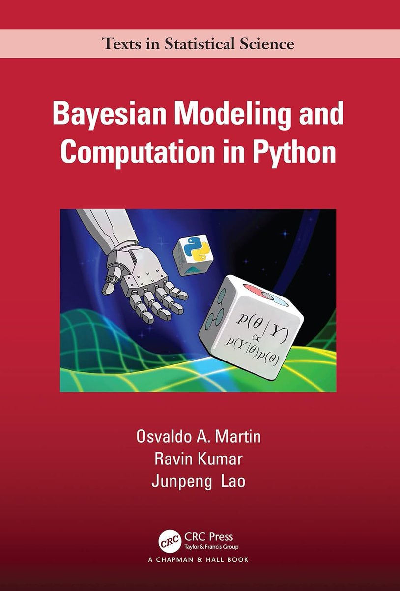 KirkDBorne's tweet image. Bayes Rules! — An Introduction to Applied Bayesian Modeling: amzn.to/3Qp0jo7
+
Bayesian Modeling and Computation in #Python: amzn.to/3K15NQo
—————
#Statistics #DataScience #Mathematics #Inference #ComputationalScience #Simulation #Probability #DataScientist