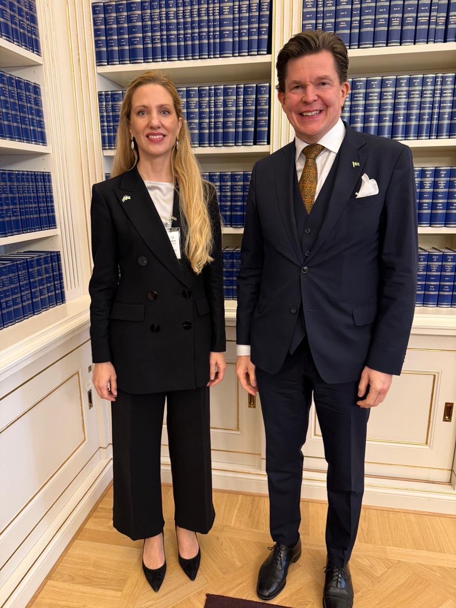 Honoured to meet Speaker of the Swedish Parliament  <a href="/andreasostgote/">Talman Andreas Norlén</a>. We spoke about Ukraine’s fight for Europe’s security, Sweden’s continued support, and the upcoming Crimea Platform in the Riksdag — a strong signal that Crimea remains on the global agenda. 🇺🇦🇸🇪