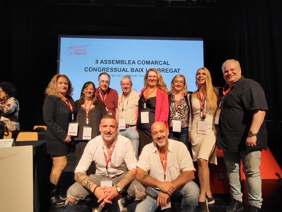 Fespbaix's tweet photo. Judith Extremera escollida com a Secretària Comarcal de la UGT Serveis Públics Baix Llobregat i la Comissió Permanent amb un recolçament del 97,40 %. Reforcem els serveis públics!! #congressos #essencials #ugt @ugt_sp_cat @ugtcatalunya https://t.co/9VCWxA0LCi