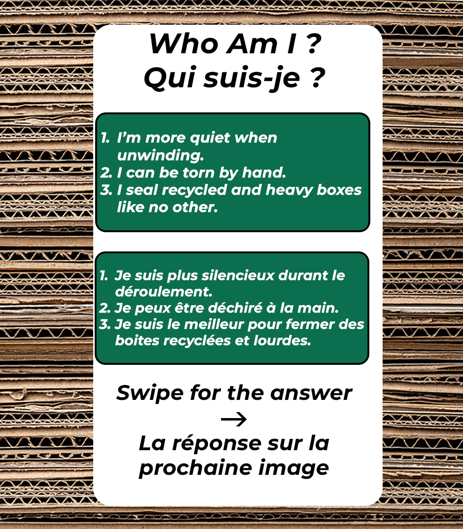 ClassyMoose_TM's tweet image. WHO AM I?
Let’s see how well you know your packaging products 
(And tell us in the comments if you got it right!)

QUI SUIS-JE ?
Voyons voir si vous connaissez bien vos emballages !
(Et dites-nous dans les commentaires si vous avez trouvé la bonne réponse !)