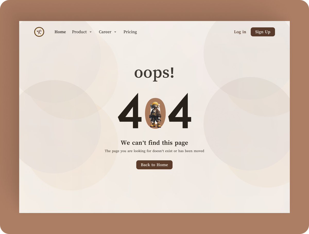 TaiwoAkanbi13's tweet image. Even errors deserve good design. 🎨 #WebDesign #figma #Error404