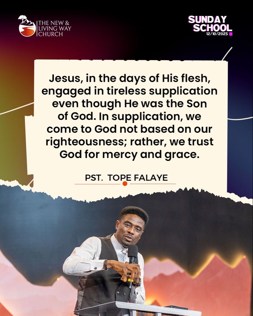 nlwclife's tweet image. HIGHLIGHT FROM SUNDAY SCHOOL...

Topic: Prayer of Supplication and Praying in the Spirit

Minister: Pastor Tope Falaye

Get the full teaching here: nlwc.church/messages/the-p…

Have a great time in the Word and Spirit!

#NLWC
#SundaySchool