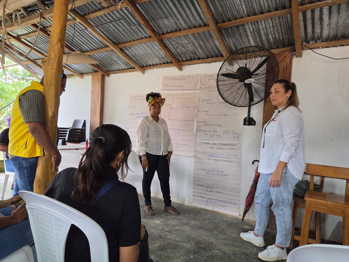 Durante los días 15 y 16 de octubre, la Dirección de Comunidades Negras, Afrocolombianas, Raizales y Palenqueras acompañó la jornada en la fase de Caracterización del Daño y la Instalación de la #ConsultaPrevia del Sujeto de Reparación Colectiva – SRC 804, Comunidad