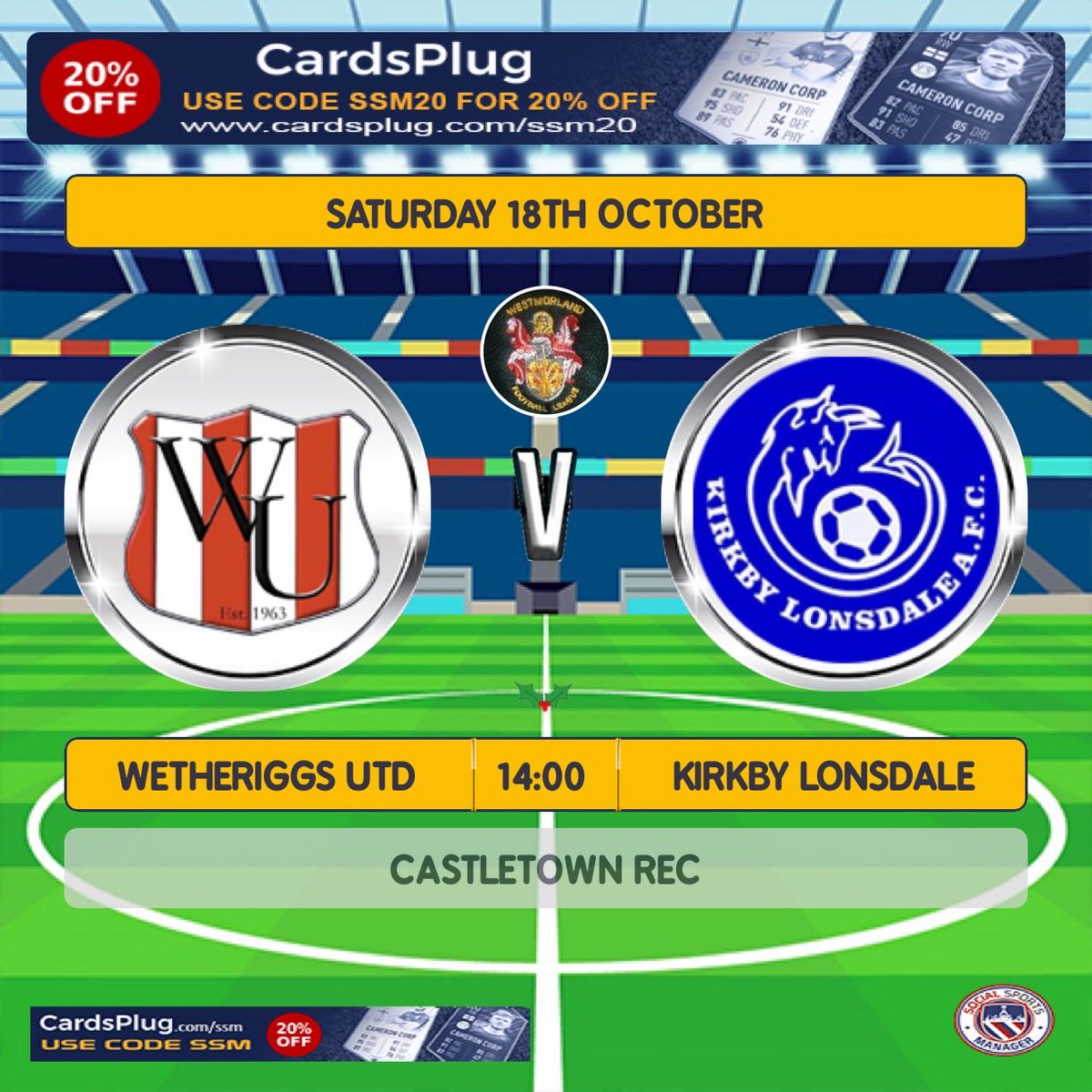 WetheriggsUtdFC's tweet image. Back to league action for both teams this weekend, First team take on Kirkby Lonsdale at home &amp;amp; the reserves travel down to Kendal to take on Endmoor!

#UpTheRiggs
🔴⚪️🔴⚪️