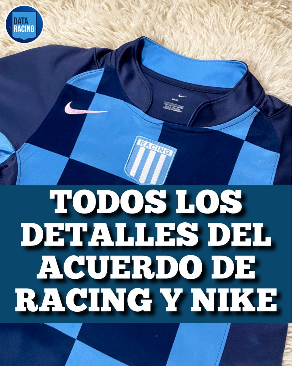 🤯🔝 ATENCIÓN - DETALLES DEL ACUERDO DE RACING Y NIKE:

✅ Fue concretado en Portland, Estados Unidos, y tiene una duración de tres años.

✅ Aseguran que mejora "de manera sustancial" el ingreso económico para el club.

✅ La firma internacional proveerá la indumentaria de