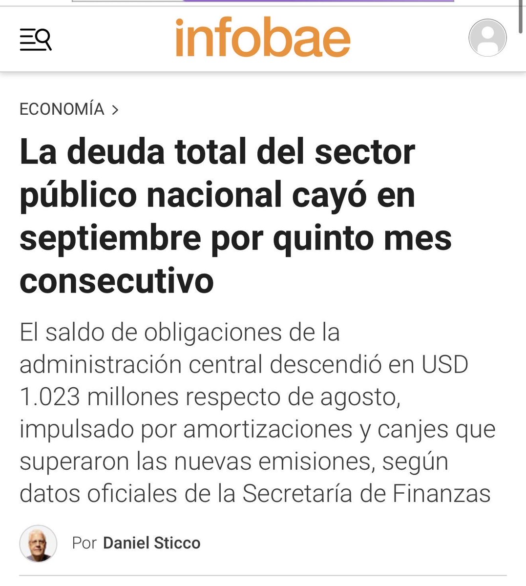 GordoDan_'s tweet photo. SIGUE BAJANDO LA DEUDA https://t.co/d7zDzHk0Ia