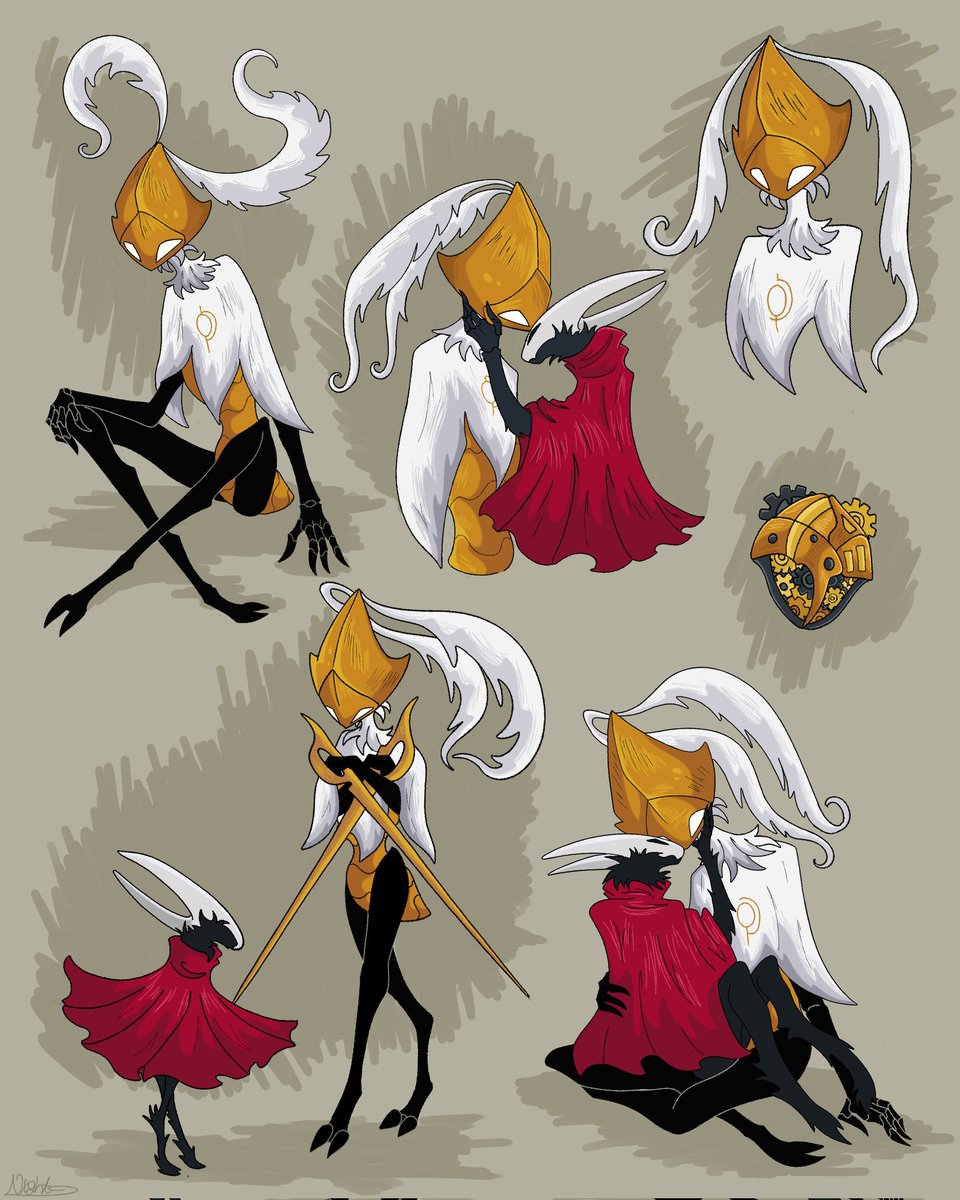 A few experimental Second Sentinel doodles for today whilst I try to figure out how I wanna draw them.
#hollowknight #hollowknightfanart #Silksong #silksongfanart #SecondSentinel