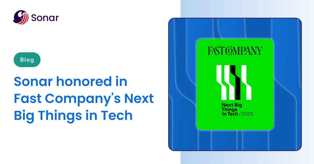 SonarSource's tweet image. Honored to be one of @FastCompany's Next Big Things in Tech! 🚀

In the age of AI, verifying code is one of the biggest challenges. We're proud to build the tools that help developers trust what is shipped. 🤝  

Check it out: bit.ly/47g4YR3

#FCTechAwards #SonarQube