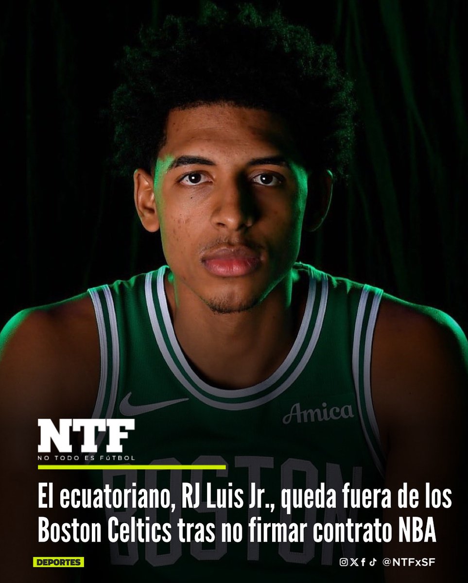 🏀🇪🇨| El sueño NBA de RJ Luis Jr. se aplaza: el joven escolta ecuatoriano no logra un contrato con los Boston Celtics para la temporada 2025-26 debido a una lesión en la ingle que afectó su pretemporada. 

Sin embargo, el camino sigue abierto para la promesa del baloncesto