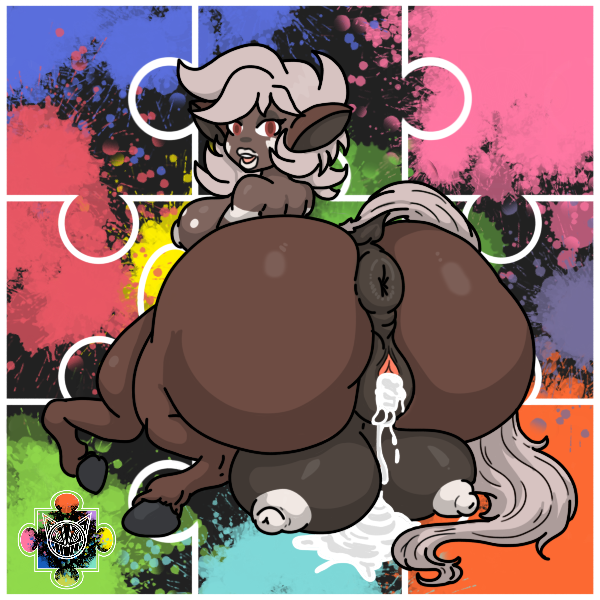 puzzlegoblin's tweet photo. From my "Puzzle Bits" art line

This one was more of a practice piece both for centaur anatomy, and more explicit adult content https://t.co/R7pqjs1Rs0