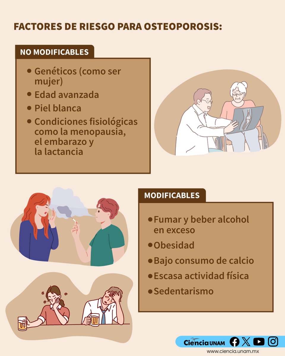 Ciencia_UNAM's tweet photo. #Salud | En el #Día Mundial de la #osteoporosis te invitamos a leernos para conocer más sobre esta enfermedad que ataca nuestros huesos.
Te contamos del papel del #calcio: https://t.co/3fb6OIez4h https://t.co/HyXYngxmhr