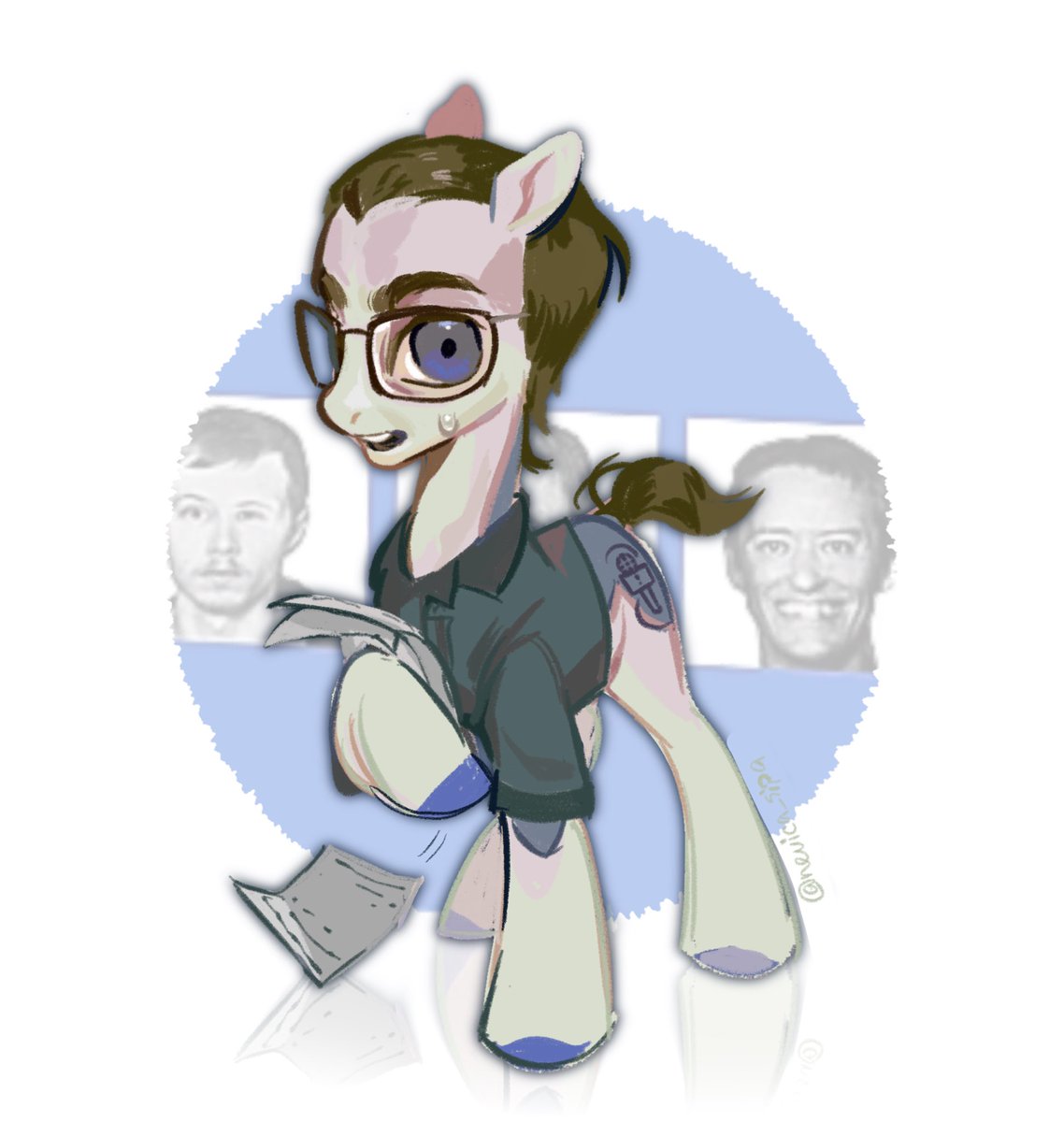 NevicaSipa's tweet image. Pale guy x reporter ponies 
#noimnotahuman #ninah #ninahfanart #noimnotahumanfanart #mlp #mlpfanart #pony