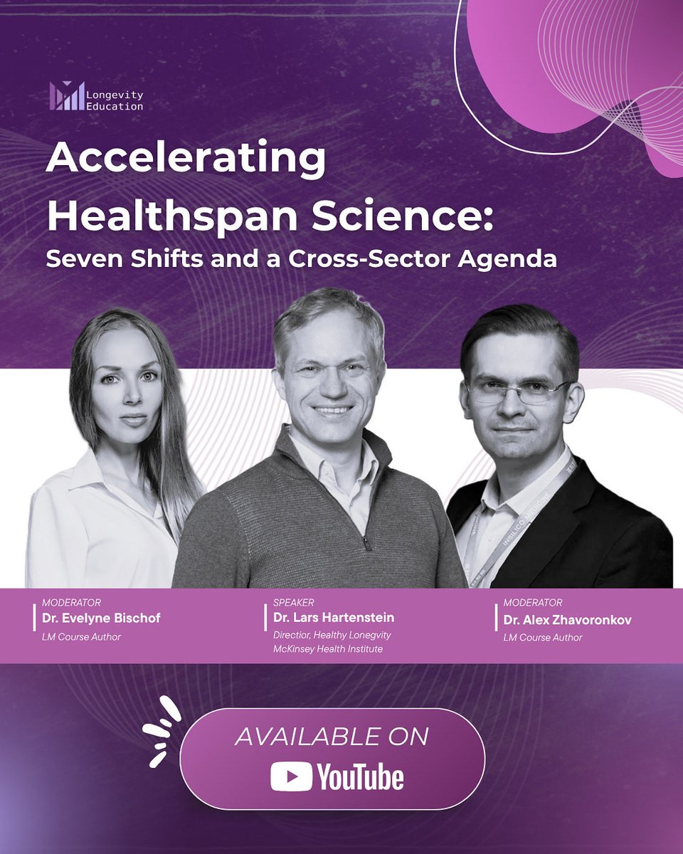 Webinar Recording Now Available!

We are thrilled to share the recording of our latest Longevity Education Hub Webinar Series featuring Dr. Lars Hartenstein, Director of the Healthy Longevity McKinsey Health Institute.