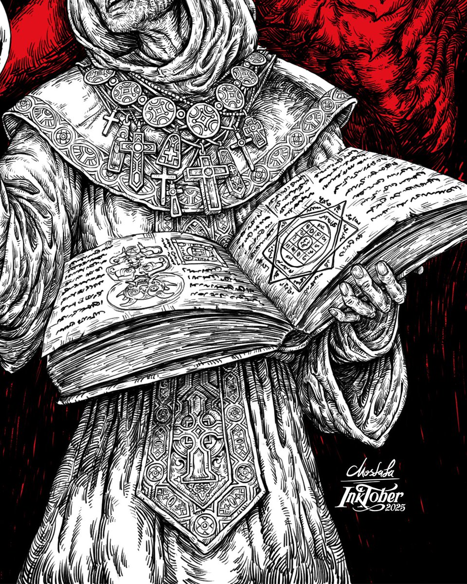 Inktober - Day 16 - Blunder
#inktober2025 #illustration  #Devil  #DarkFantasy