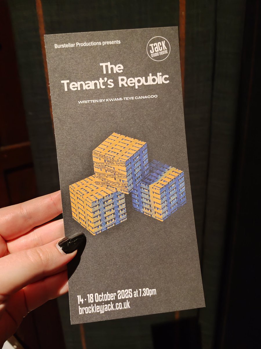 Tonight at <a href="/BrocJackTheatre/">Jack Studio Theatre</a> for The Tenant's Republic!