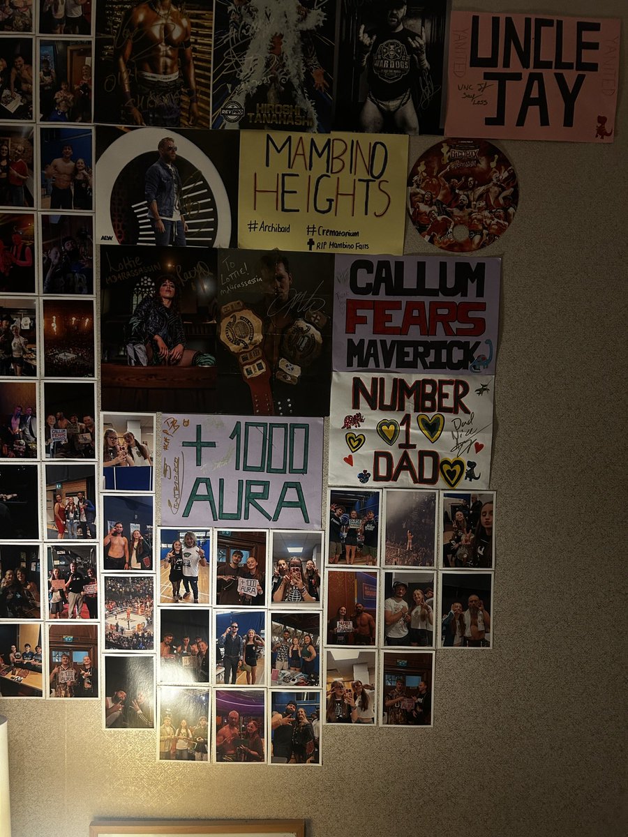 Wrestling wall has been updated. Let’s see who you can spot!