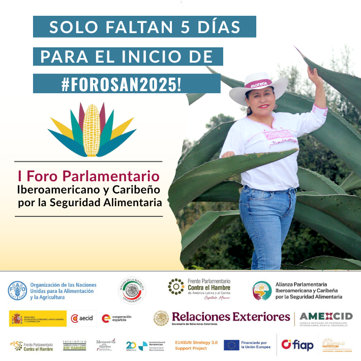 ¡En el Senado de la República, contamos los días para el I #FOROSAN2025! Este foro internacional que organizó y que reunirá a #ParlamentosContraelHambre de todo el 🌎para garantizar la #AlimentaciónPrimero y transformar los sistemas alimentarios. ¡Únete a nosotros para construir