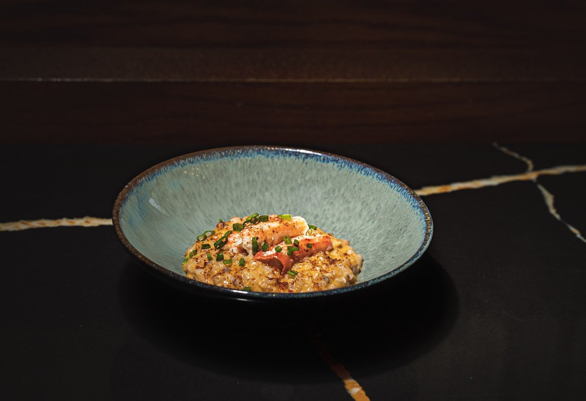 Our “Risotto” is crafted from riced calamari in lobster stock with leek soffritto, Amalfi lemon, and king crab—opulent, oceanic perfection. 🍋🇮🇹