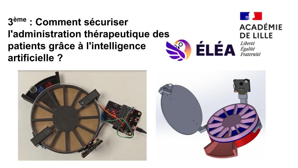 📌 S'inspirer d'un scenario pédagogique 3⃣e #TraAM2425 #Édubase de l'<a href="/AcLille/">Académie de Lille</a>
#ELEA
🔍 Analyse du fonctionnement du pilulier
🛠️ Fabrication avec la découpeuse laser
🚀 Création d'un modèle d'apprentissage automatique #IA et programmation <a href="/CapytaleFr/">Capytale.fr</a>
▶️edubase.eduscol.education.fr/fiche/23725