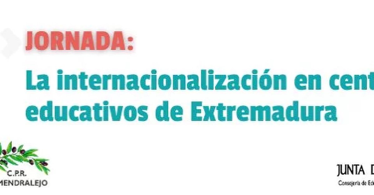 JORNADA: La internacionalización en centros educativos de Extremadura
Abierto el plazo de inscripción (hasta el 26 de octubre) en esta jornada de carácter regional, que se celebrará en el Palacio de Congresos de Mérida, el día 30 de octubre de 2025 . 

docs.google.com/forms/d/e/1FAI…