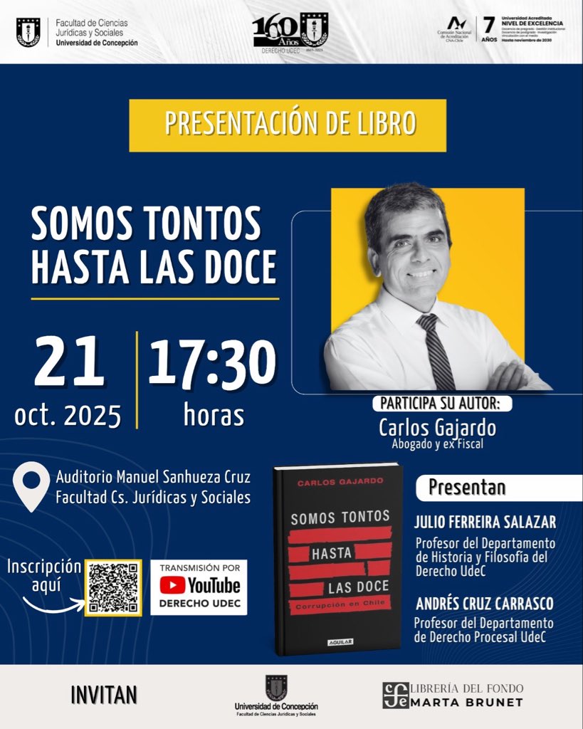 Concepcion! Nos vemos el martes 21 a las 17:30 horas! 😎